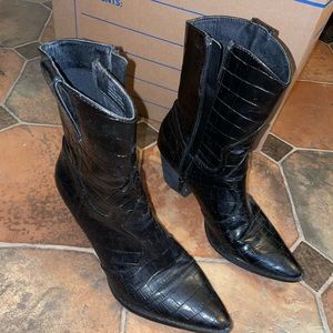 Black cowboy boots